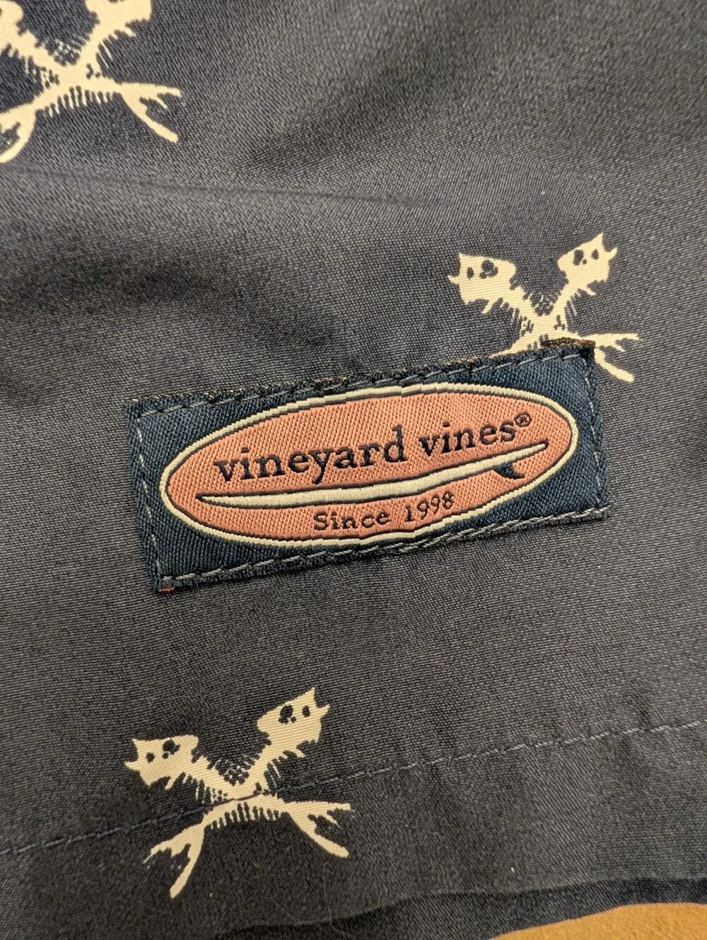 Vineyard Vines Navy & White Mens Swim Trunks Size Large